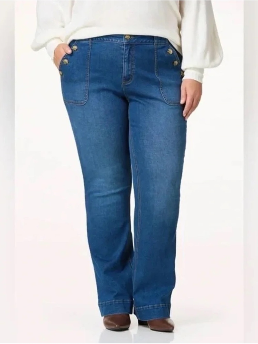 CATO | PLUS SIZE HIGH RISE BUTTON POCKET JEANS SIZE 16W